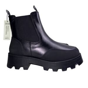Cougar Shani Snow Boot Women's 8 Waterproof Black Leather Insulated Pull On Lug